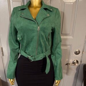 Green Suede Women's Jacket
